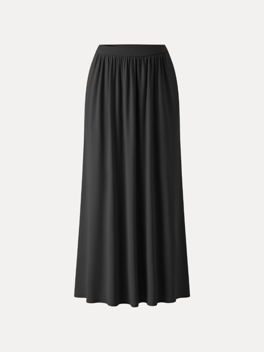 OGL Black Linen Knit Gathered A-Line Maxi Skirt Size XS NWT